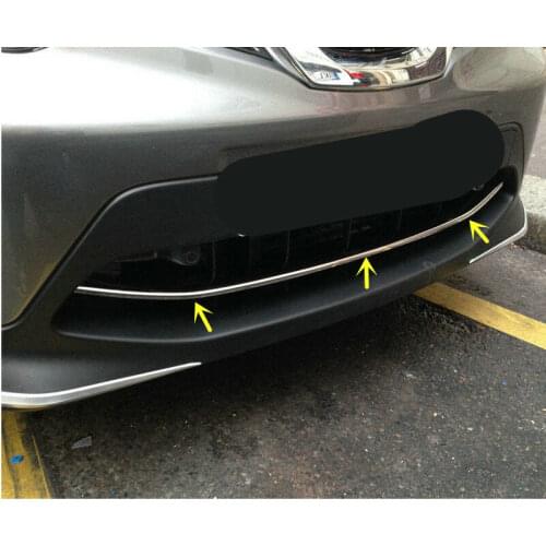 For Nissan Rogue Sport 2017-2019 Chrome Front Bottom Grille Grid Cover Trim 1pcs