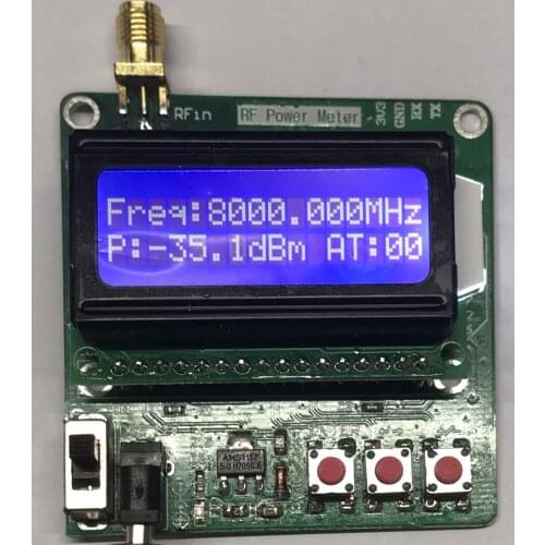 1M-8G RF power meter -5-- -60dBm, settable power attenuation, digital display of signal strength