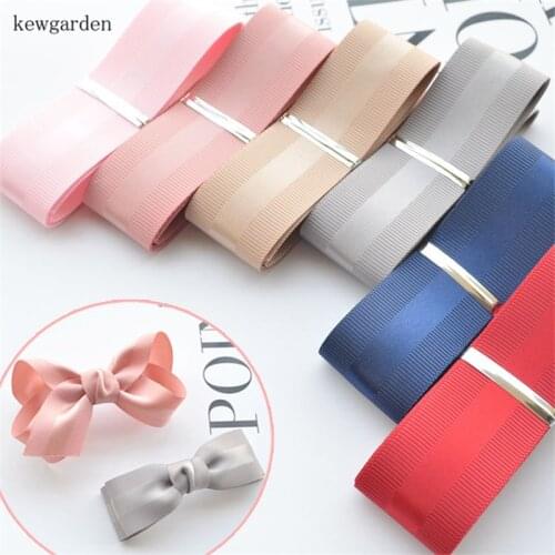 Kewgarden 25mm 2.5cm Stripe Satin Ribbons DIY Bowknot Accessories Riband Handmade Tape Ribbon 10m/lot