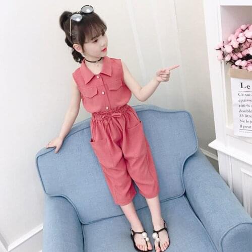 Kids Set Children Clothes 2021 Summer Thin Cool Sets For Girls New Shirts + Pants Suit Family Girl Clothing Sets Matching Outfit