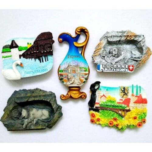 Creative Lucerne Switzerland Lion Monument 3D Fridge Magnets Travel Souvenirs Refrigerator Magnetic Sticker Home Decoration