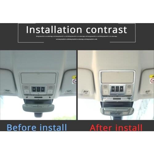 For Land Rover Discovery Sport L550 2018-2020 ABS Matt Chrome Car Roof Reading Lamp Frame Trim Car Interior Accessories 1pcs