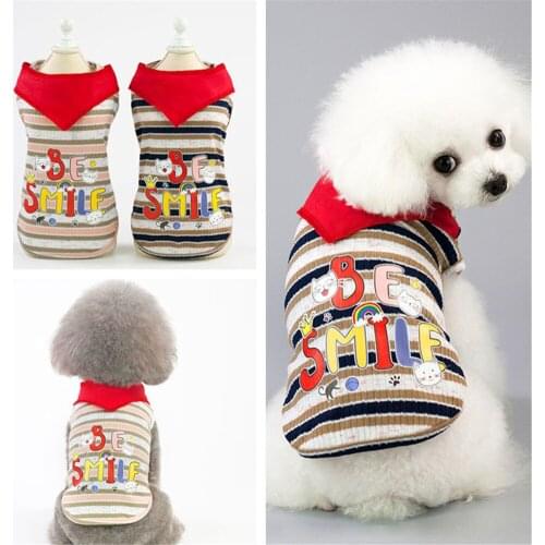 Summer Pet Clothes Dog T-shirt Cute Printed Cotton Vest For Small Medium Dogs Shirts Cat Puppy Pug Apparel Costumes S-2XL