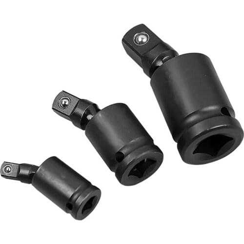 3 Pieces Of 360-Degree Ratchet Wrench Socket 1/4,1/2, 3/8 Inch Joint Drive Bending Set Car Repair Electric Wrench Tool