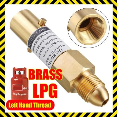 NEW 1PCS LEFT HAND 5/8'' Thread M21.8 Thread Bayonet LPG Filling Point Refill Gas Propane Bottle POL Adapter