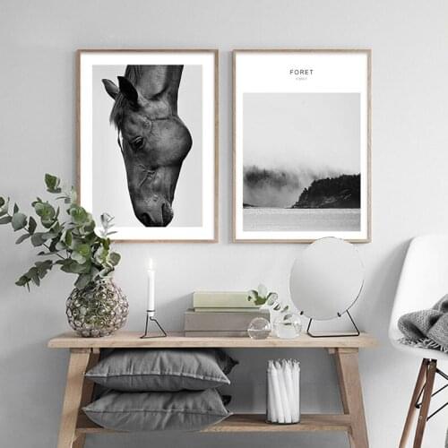 Landscape Wall Art Canvas Poster Nordic Style Prints Flower Forest Painting Decorative Picture Home Decoration