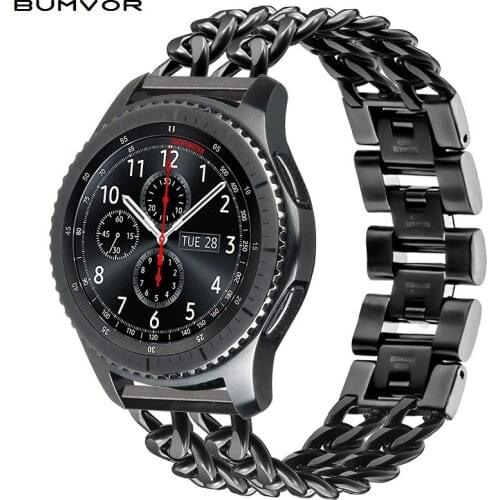 22mm Watch band for Samsung Gear S3 Classic/S3 Frontier band Stainless Steel Strap for Samsung Galaxy Watch 46mm Strap Bracelet