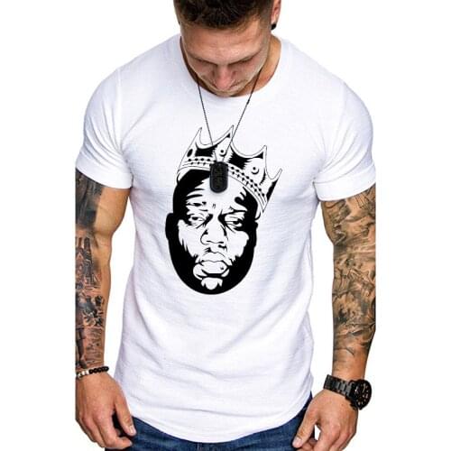 Biggie Shirt Casual Fashion Man T-shirt Street Style Schoolboy Tee Hiphop New Vogue O-neck Short Sleeve Shirt