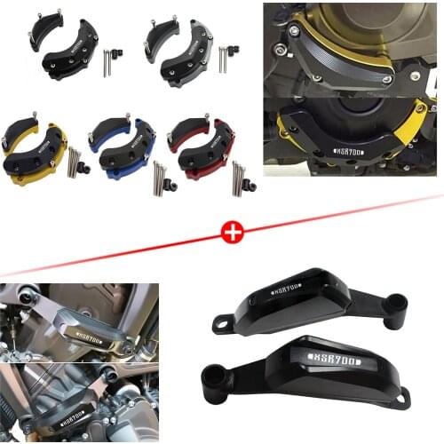 SEMSPEED For Yamaha MT-09 XSR900 XSR 900 2016-2019 2020 CNC Engine Guard Crash Frame Slider Cover Pad Protector Kit Accessories