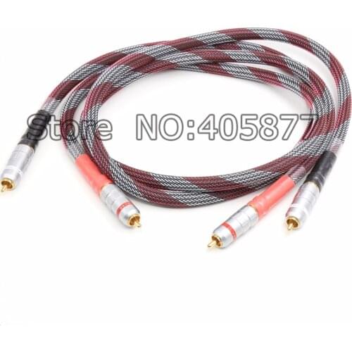 Pair High Quality OFC Audio RCA HIFI Interconnect Cable 1M