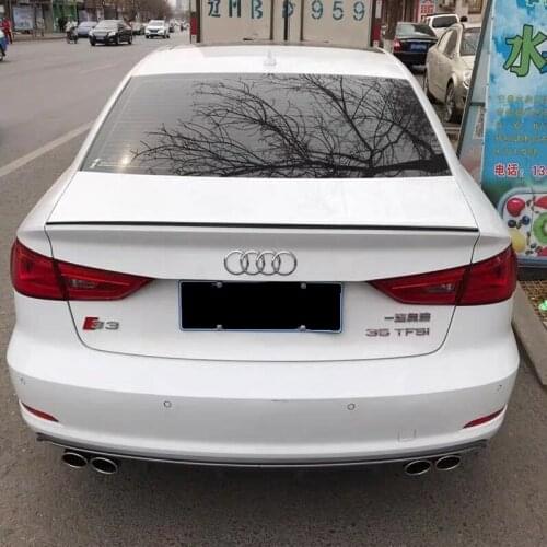 ABS Plastic Painted Color Tail Wing Primer Color Rear Spoiler 1Pcs For 2013-2019 Audi A3 S3 Spoiler High-quality ABS material