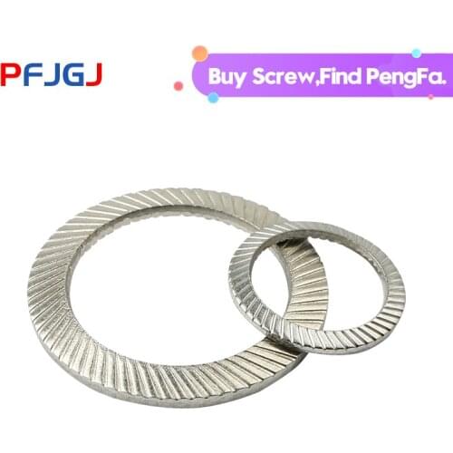 Peng Fa 304 Lock Washer DIN9250 Stainless Steel Lock Washer Double-sided Tooth Butterfly Anti-slip Mat M3-M20