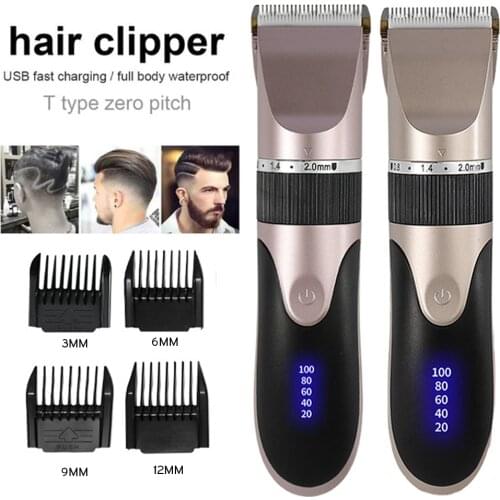 Hair Trimmer For Men Professional LED Electric Hair Clipper Rechargeable Trimmer Beard Hair Cutting Machine Electric Shaver