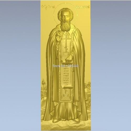 High quality 3d model relief for cnc or 3D printers in STL file Sergius of Radonezh_3