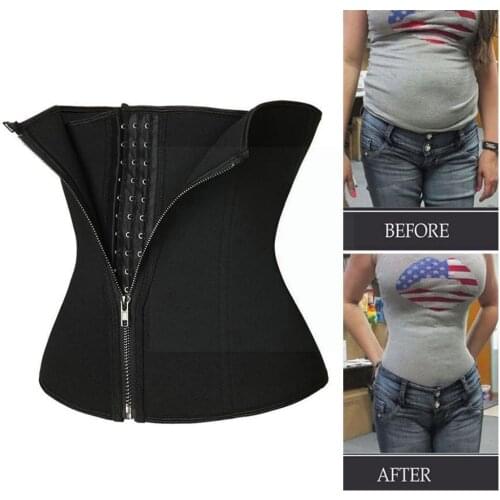 Women Waist Cinchers Ladies Corset Shaper Band Body zipper Double Corset Waist Building breasted Trainer Sheath U1S5