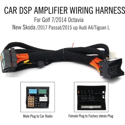 Car DSP Amplifier wiring harness for New Skoda /2017 Passat/2015 up Audi A4/Tiguan L/Golf 7/2014 Octavia