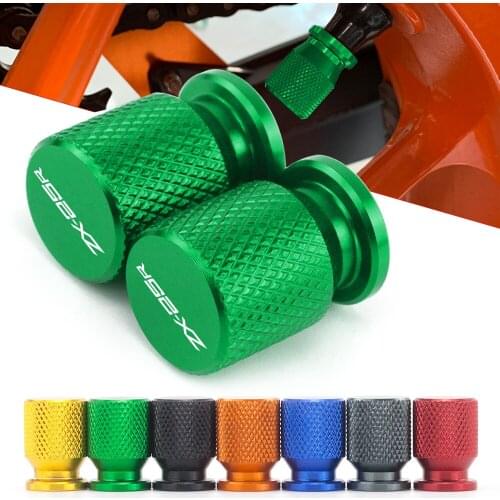 ZX 25 R Logo 2pcs New Metal Wheel Tire Valve Caps For Kawasaki ZX25R ZX 25R 2020 2021 Motor Bike Styling Airdust Airtight Cover
