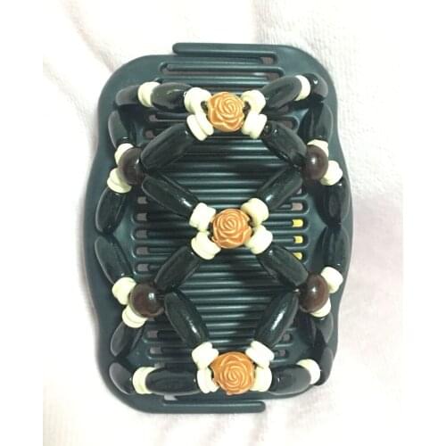 1 pcs/lot african butterfly Classical flower beads Magic Hair Combs Accessories for woman