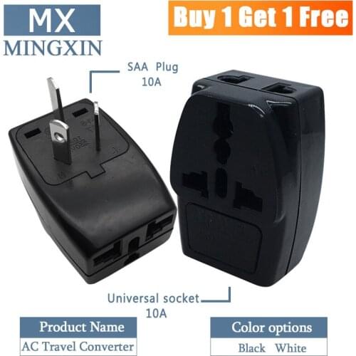 2PCS-10A 250V Australia New Zealand Travel Adapter Plug 3 in 1 AU / UK / US / EU to AU Plug Power Adapter Plug Converter
