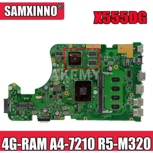 Akemy X555DG Laptop motherboard for ASUS X555YI X555YA original mainboard 4G-RAM A4-7210 R5-M320