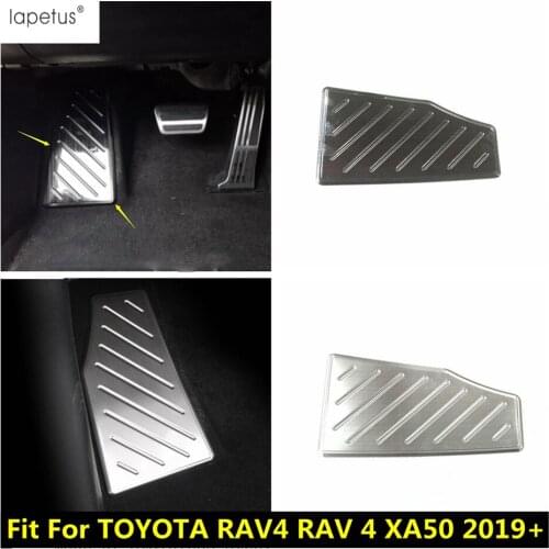 Lapetus Accessories For TOYOTA RAV4 RAV 4 XA50 2019 2020 2021 Left Foot Rest Pedal Pad Plate Footrest Panel Cover Kit Trim