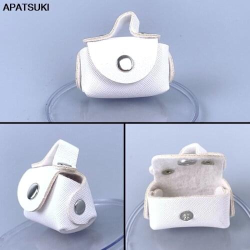 White Fashion Doll Accessories Handbag For Barbie Doll Lady Leather Bag 1/6 Accessories Purse for Barbie Dollhouse Kids Toy