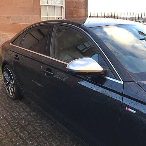 For Audi A6 C7 S6 2012-2018 Car Rearview Mirror Shell Cover Protection Cap Matte Chrome Wing Mirror Cover Car Accessories