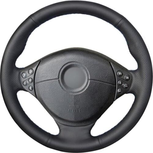 Black Artificial Leather No-slip Car Steering Wheel Cover for BMW M Sport E36 1996-2000 E39 1995-2001 Z3 M E36/7 E36/8 1998-2002