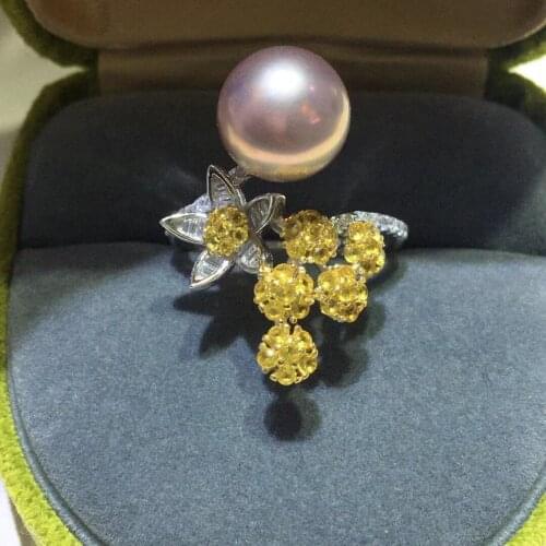 Flower 925 Sterling Silver Ring Finger Ring Base Settings Adjustable Ring Findings Jewelry Parts Fittings Accessories for Pearls