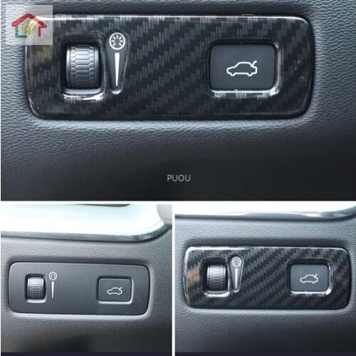 For Volvo XC60 2018 2019 ABS Carbon fibre Car left middle control box decoration Cover Trim auto accessories car styling 1pcs