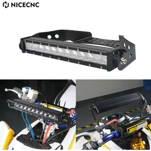 NiceCNC Universal ATV 60W 5200 Lumens 13.5 Inch Front Headlight With Mounting Brackets Stay For Yamaha Honda Suzuki Kawasaki