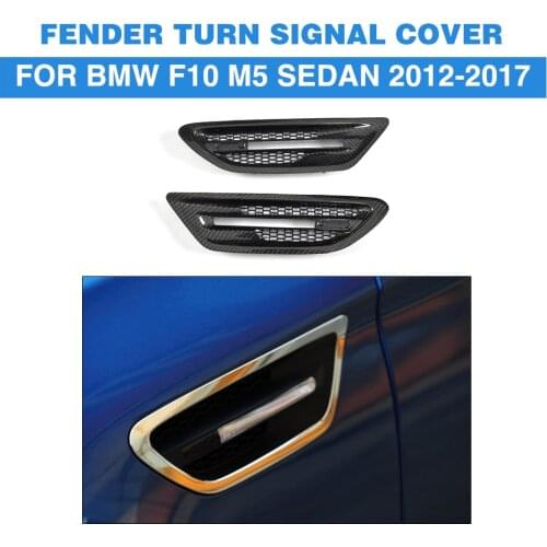 Dry carbon Air Flow Fender Side Vents Mesh Sticker Hole Grille Trims for BMW 5 series F10 M5 Sedan 4 Door 2012-2017