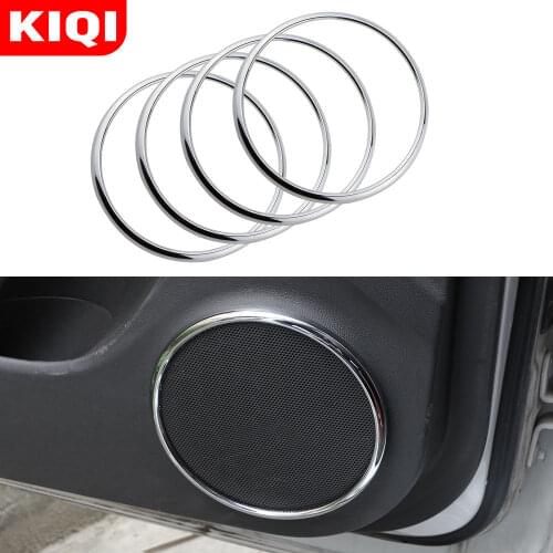 KIQI ABS Chrome Speaker Ring Horn Ring Sound Decorative Circle for Chevrolet Chevy Cruze 2009 - 2015 Accessories 4pcs/set