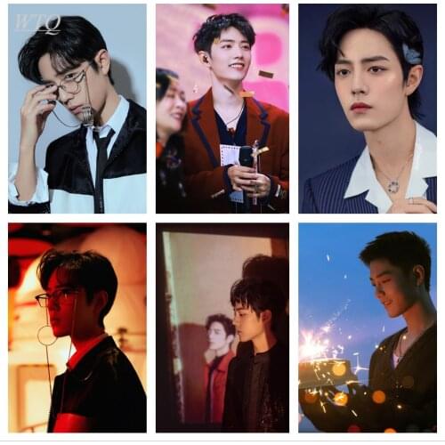 China Actor Xiao Zhan Wall Decor Poster Black and White Poster Canvas Painting Retro Poster Wall Art Picture Home Decoration