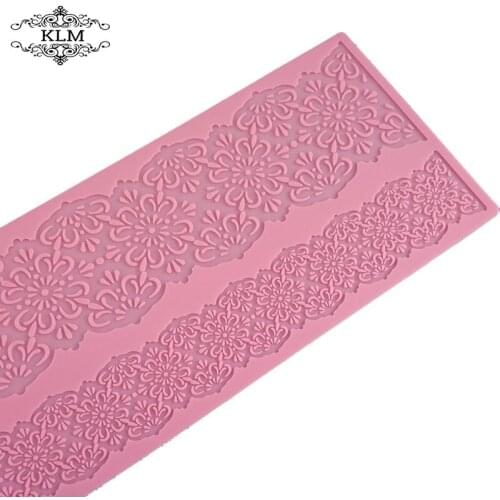 KLM 1PCS Lace Shape Silicone Mold For Chocolate Cake Tools