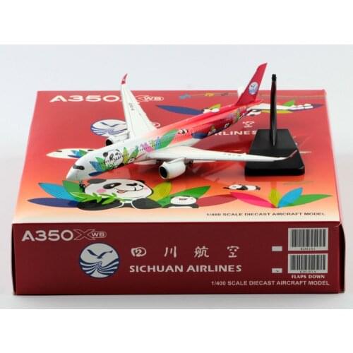 1:400 Alloy Collectible Plane JC Wings KD4101A Sichuan Airlines Airbus A350-900 Diecast Aircraft Jet Model B-301D Flaps Down