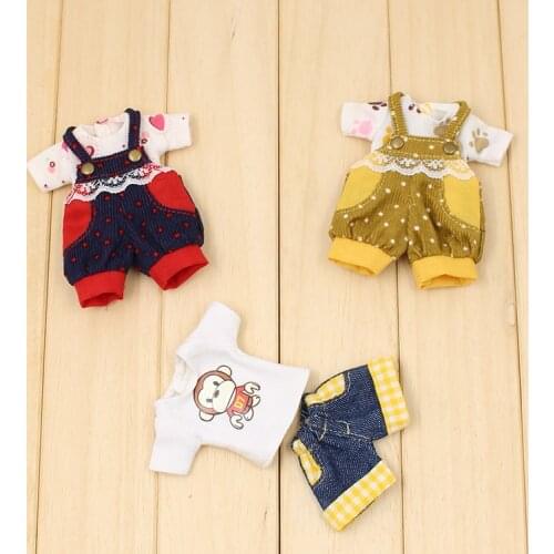 Fortune Days Blyth doll overalls with shirt for the Middie Blyth dollcute dressing Factory Blyth