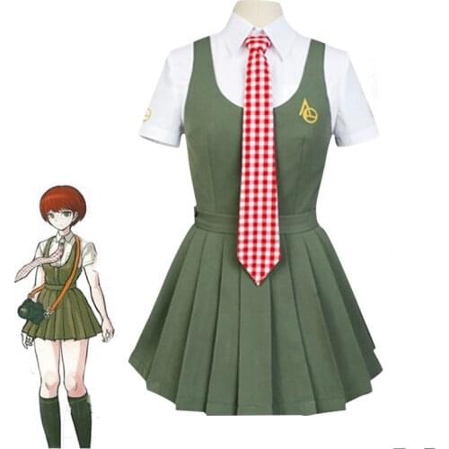 Anime Danganronpa 2 Dangan Ronpa Cosplay Costumes Mahiru Koizumi Wig Uniform Suits Shirt Skirt Halloween Costume for Women Girls