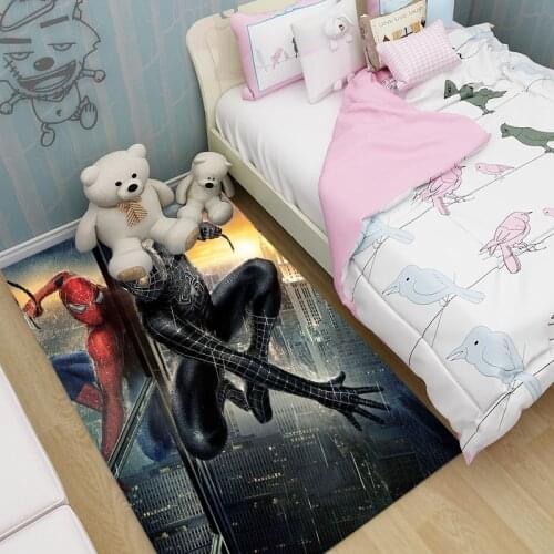 The Avenges Marvel Team Spiderman Door Mat Kids Playmat Rug Captain America Carpet Floor Bedroom Doormat Non-slip Mat