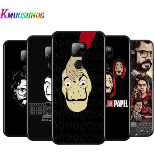 La casa de papel TV For Huawei Y9A Y8P 2020 Y8S Y7A Y9 Y7P Y5P Y9 Y7 Y6 Y5 Prime Pro 2019 2018 2017 Black Phone Case
