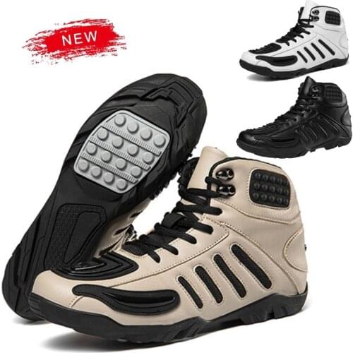 Motorcycle Boots Motorcycle Shoes Moto Riding Boots Breathable Motorbike Biker Motocross Touring Protective Shoes Tactical Moto