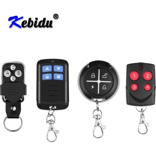Kebidu 4 Key Buttons Remote Control 433MHZ Garage Gate Door Auto Pair Copy Remote Garage Door Opener Remote Control Duplicator