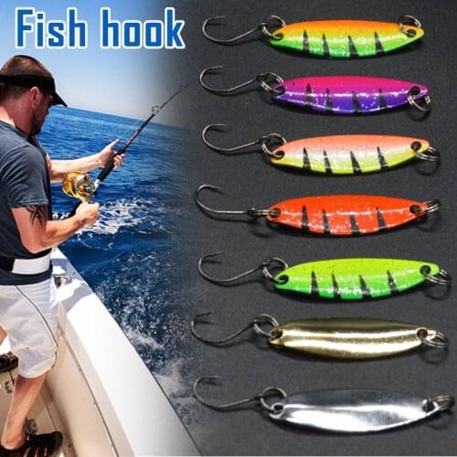 Sequins Fishing Hooks Fake Artificial Hard Fish Lures for Sea Lake River Wire Bait