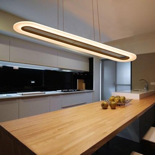 Modern chandelier air LED office study reading study Restaurant Bar super thin acrylic long pendant lamp