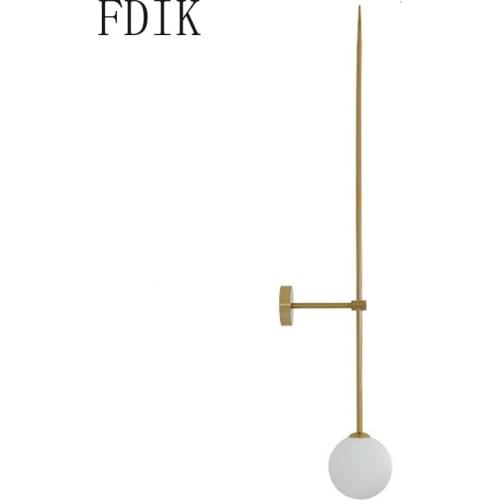 Modern Glass Ball Wall Lamp Nordic Minimalism Wall Lights for Home Living Room Bedroom Light Fixtures Led Luminaire Suspension