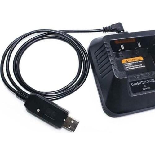 USB Direct Charging Cable USB Charger Cable For BAOFENG UV-5R With BL-5L USB Charger Cable Indicator Walkie-Talkie Light Ra Q2S6