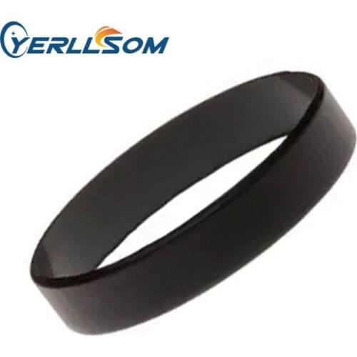 YERLLSOM 100pcs/Lot high quality 1/2inch black silicone bracelets for events B20060473