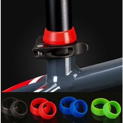 1Pc Bicycle Seat Post Rubber Ring Dust Cover Cycling Silicone Waterproof Mountain Bike Seatpost Protective Bike Accessories
