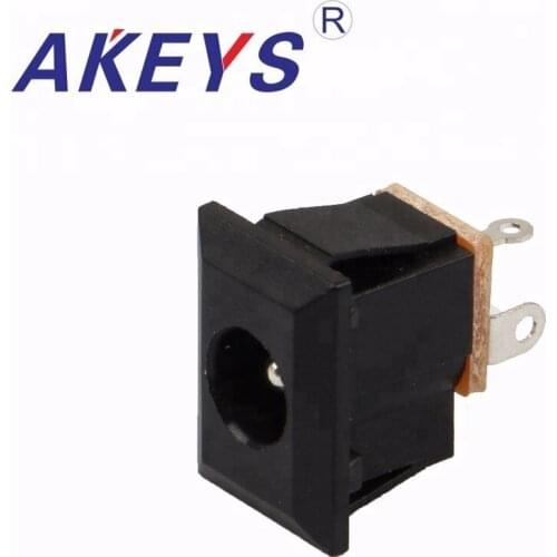 10PCS DC-069 3 PINS DC power jack 6.4mm inner core 2.1 PIN DC Power with Panel mount