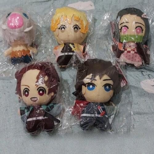 16 CM Anime Demon Slayer Kimetsu No Yaiba Kamado Tanjirou Hashibira Inosuke Plush Toys Doll Keychain Pendant Women Kids Gift